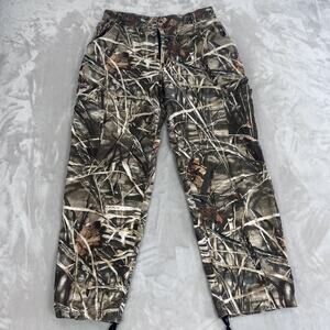 VTG Camo Cargo Pants Womens Small Relaxed Baggy Cotton Y2K Hunting Outdoor 90s